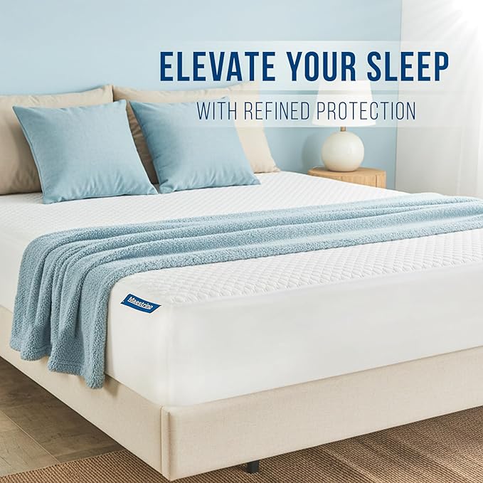 Luxury King Size Tencel Waterproof Mattress Protector Deep Pocket - Premium Cooling Bed Cover Pad - Hypoallergenic & Allergy-Friendly - Oeko-Tex Certified - Ultra Soft & Breathable