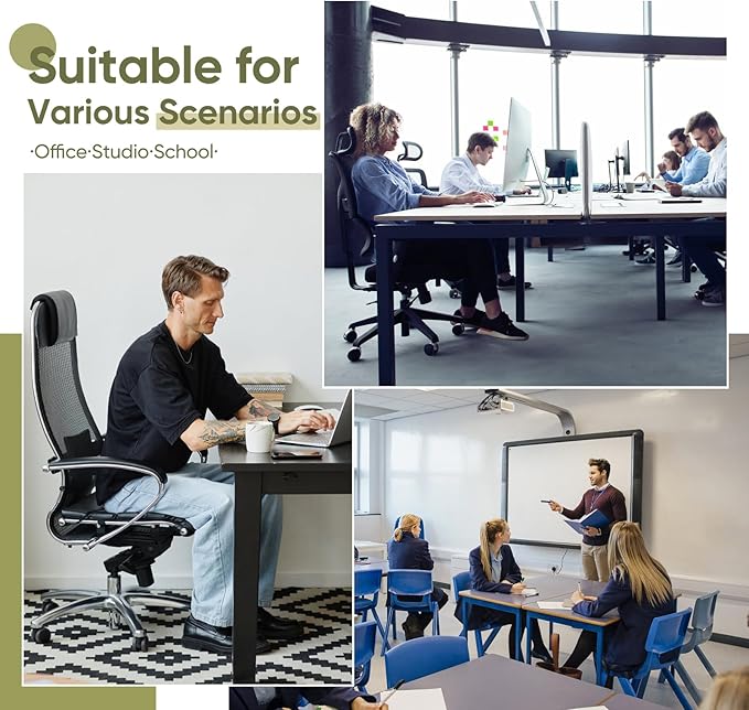 Office Chair Mat for Carpet & Hardwood, Upgraded 32" x 48" Dual Use Tempered Glass Chair Mat for Chair and Footrest Under Desk