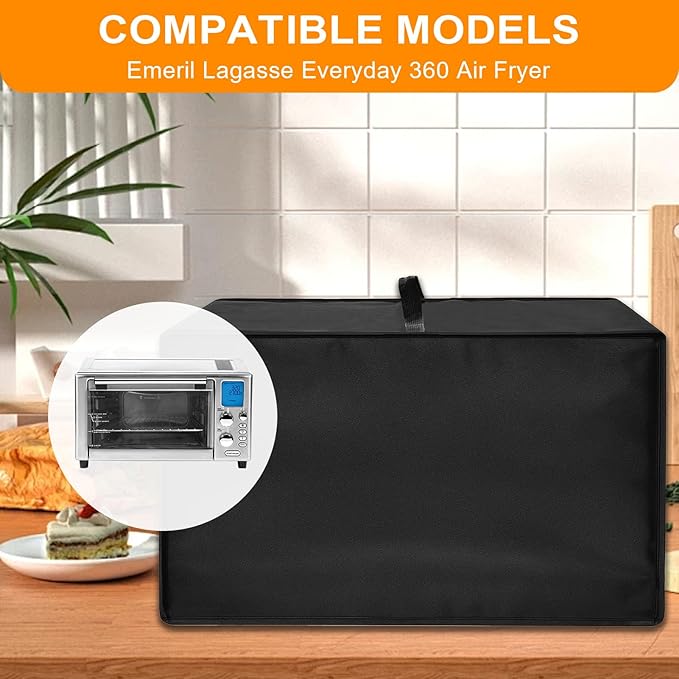 Emeril Everyday 360 Oven Cover for B-AFO-001 Deluxe & XL Models, Heat Resistant Dust Proof Protector, Waterproof Appliance Cover Fits 14.97"D x 19.31"W x 10.64"H