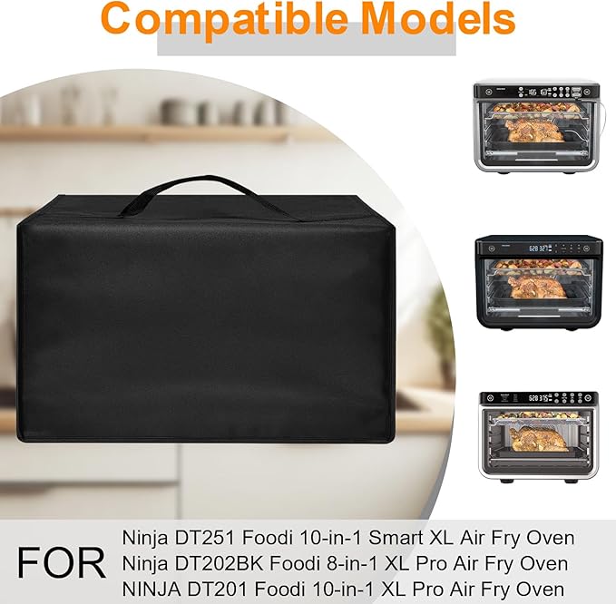 Ninja Foodi 10-in-1 Oven Cover for DT201/DT251/DT501/DT551 XL Pro, Heat Resistant Dust Proof Protector, Waterproof Countertop Appliance Cover Fits 16.94"D x 20.09"W x 13.40"H