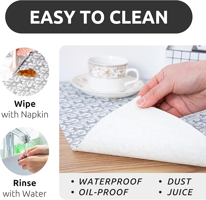 RAY STAR 20X120 Inch Shelf Liner for Kitchen Cabinets, Non-Adhesive Cabinet Liner Washable, PVC Drawer Liner for Dresser Non-Slip Bathroom (Black Floral)(1 Roll)