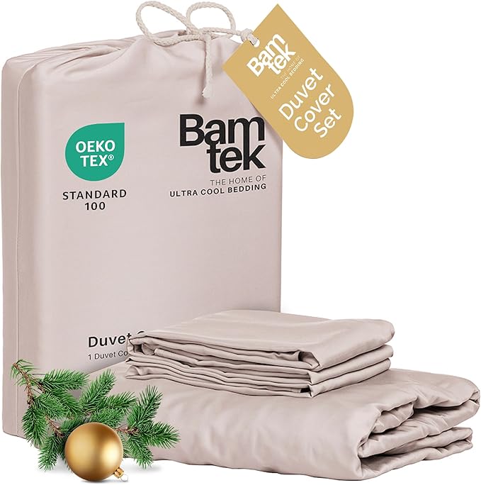 Duvet Cover Set - 100% Viscose Derived from Bamboo Duvet Cover Queen Size, 3 PC Luxury Cooling Duvet Cover for Hot Sleepers, Silky Buttery Soft Comforter Cover & 2 PC Queen Pillowcases, Blush