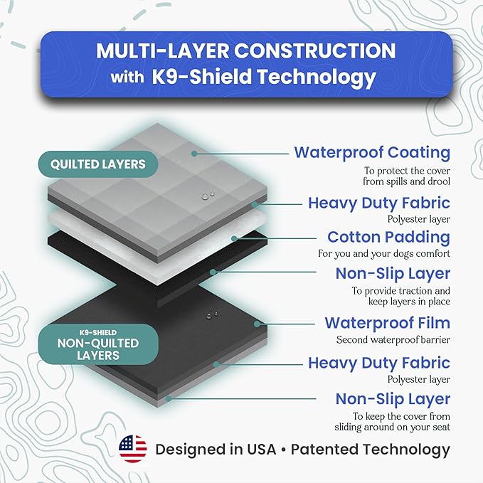 4Knines Split Cargo Liner for SUV – For Dogs & Pets, Heavy-Duty, Waterproof Trunk Mat & Cargo Cover – Fits 60/40 Split Bench & Armrest Pass-Through – Machine Washable, Non-Slip, Durable (Large, Black)