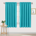 DWCN Blackout Curtains for Bedroom – Rod Pocket Thermal Insulated Noise Reducing Noise Reducing Drapes for Living Room, W 60 x L 63 Inch, 2 Panels, Turquoise