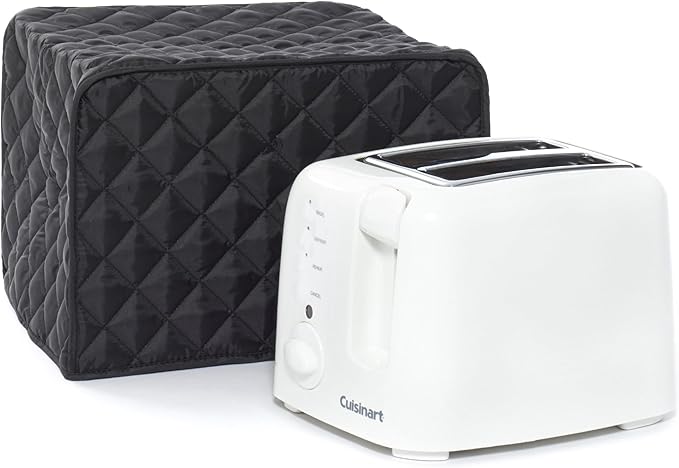 Covermates Keepsakes Toaster Cover - Dust Protection - Stain Resistant - Washable Appliance Cover, Black