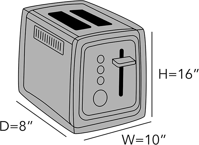 Covermates Keepsakes Toaster Cover - Dust Protection - Stain Resistant - Washable Appliance Cover, Red
