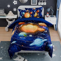 SANDJEST Solar System Comforter Set Twin, Ultra Soft Microfiber Bedding Sets with 3-Pieces, Comforters Bed Sets for Kids Children Boy Bedroom Decor