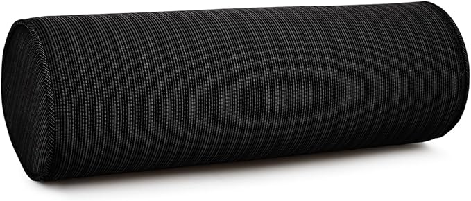 Sherry Kline Island Breeze Indoor/Outdoor Corded Neck Bolster Black 6"x 18" Set of 2