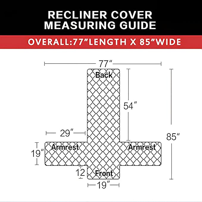 Easy-Going Recliner Chair Covers Reversible Recliner Slipcovers Water Resistant Sofa Cover Couch Cover Furniture Protector with Elastic Straps for Dog Pet (Recliner, Dark Blue/Ivory)