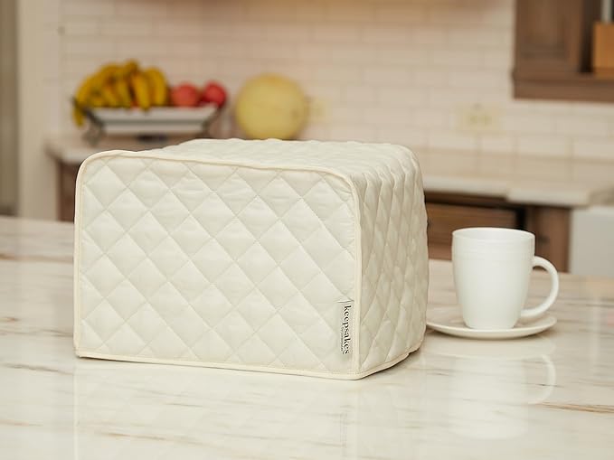 Covermates Keepsakes Toaster Cover - Dust Protection - Stain Resistant - Washable Appliance Cover, Cream
