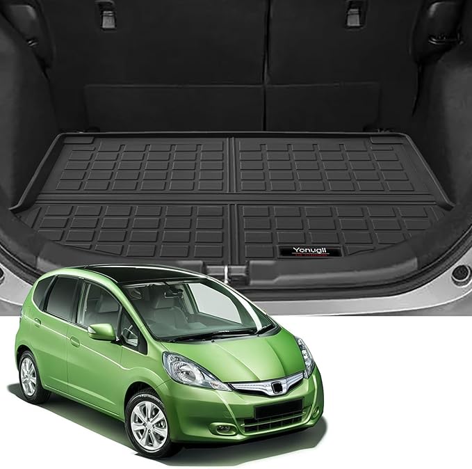 Custom Car Cargo Mats Trunk Liner All Weather TPE Protection Mat Accessories (for 2009-2013 Honda Fit)