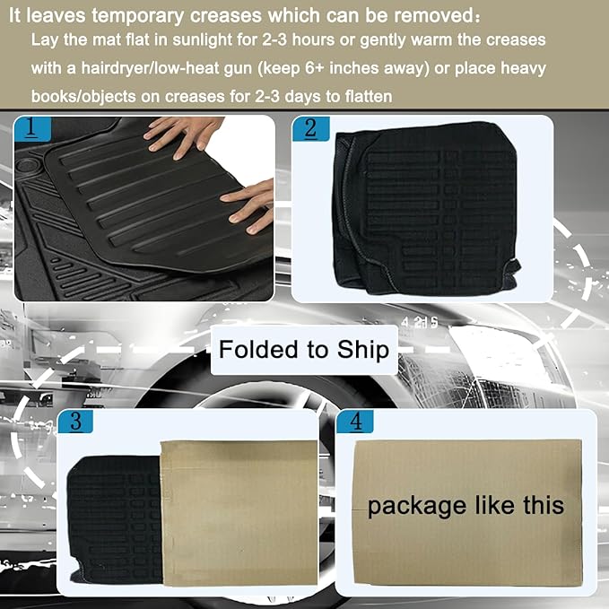 CRV Floor Mats Compatible with 2007-2011 Honda CR-V，All Weather Protection Waterproof Durable Anti-Slip Odorless Custom-fit TPE Floor Liner Front and Rear Row Set