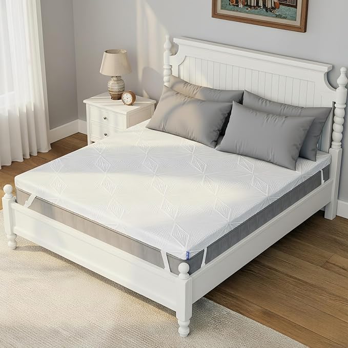 Ballad 3 Inch Gel Memory Foam Mattress Topper California King Size, High Density Cooling Pad with Premium Removable Cover, Pressure Relief Bed Topper, (CertiPUR-US & Oeko-Tex Certified)