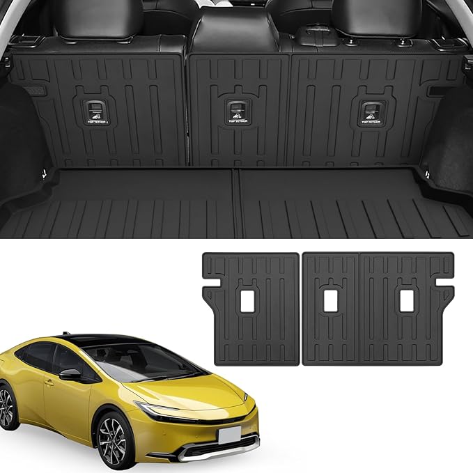 Custom for 2023-2025 2026 Toyota Prius & Prius Prime Hatchback (PHEV) Rear Seat Backrest Mats All Weather TPE Protection Mat Accessories (for 2023-2026 Toyota Prius Backrest Mats)