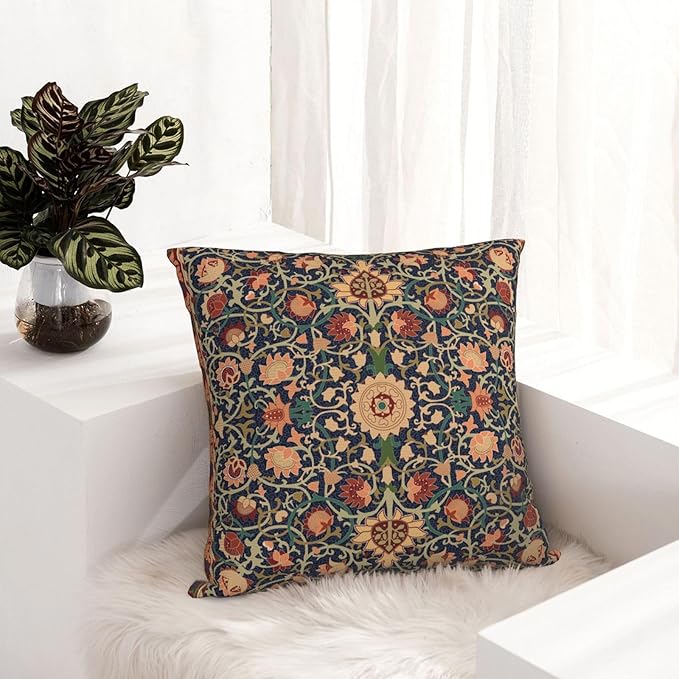 William Morris Vintage Floral 18x18 inches Throw Pillow Covers Cushion Covers for Couch Home Bed Living Room Decorative Pillow Cases