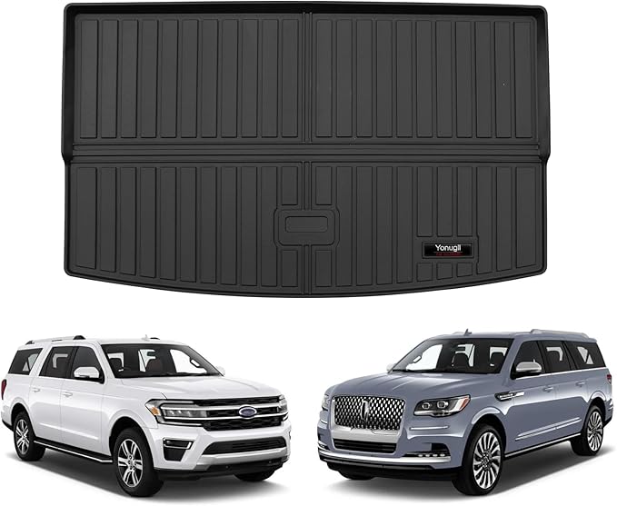 Custom for 2018-2024 Ford Expedition Max/Lincoln Navigator L Cargo Mats Trunk Liner All Weather TPE Protection Mat Accessories (for 18-24 Ford Expedition Max/Lincoln Navigator L)