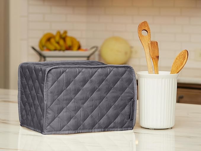 Covermates Keepsakes Toaster Cover - Dust Protection - Stain Resistant - Washable Appliance Cover, Slate