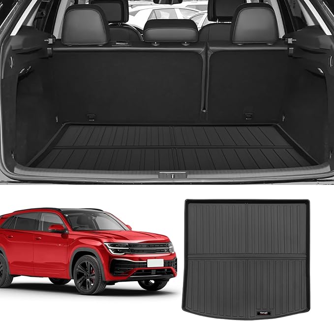 Custom Car Cargo Mats Trunk Liner All Weather TPE Protection Mat Accessories (for 2020-2026 VW Atlas Cross Sport)