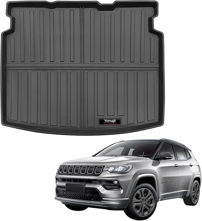 Custom Car Cargo Mats Trunk Liner All Weather TPE Protection Mat Accessories (for 2017-2025 Jeep Compass)