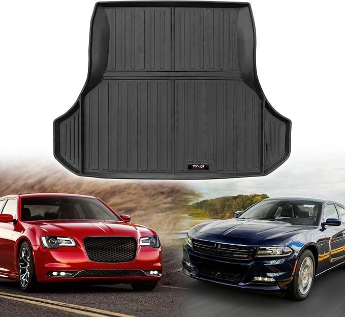 Custom for 2011-2023 Chrysler 300C/Dodge Charger Cargo Mats Trunk Liner All Weather TPE Protection Mat Accessories (for 2011-2023 Chrysler 300C/Dodge Charger)