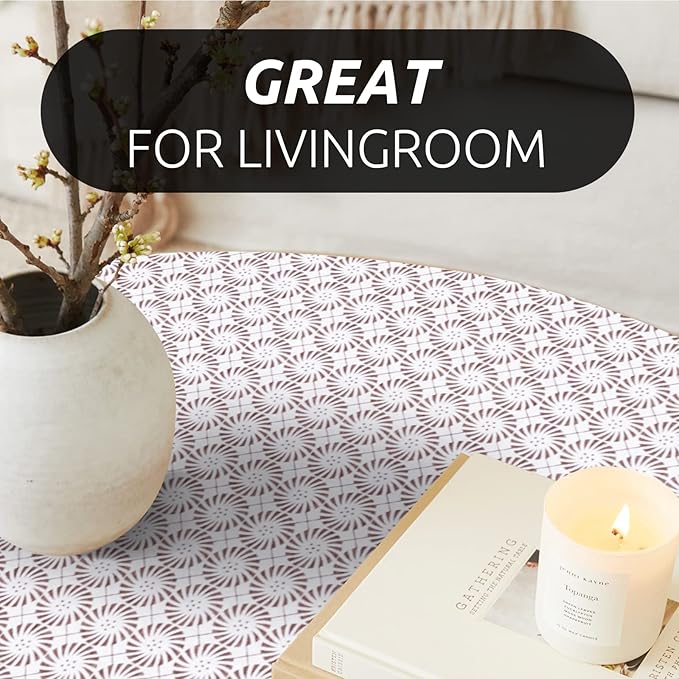 RAY STAR 12X120 Inch Shelf Liner for Kitchen Cabinets, Non-Adhesive Cabinet Liner Washable, PVC Drawer Liner for Dresser Non-Slip Bathroom (Circle)(9 Roll)