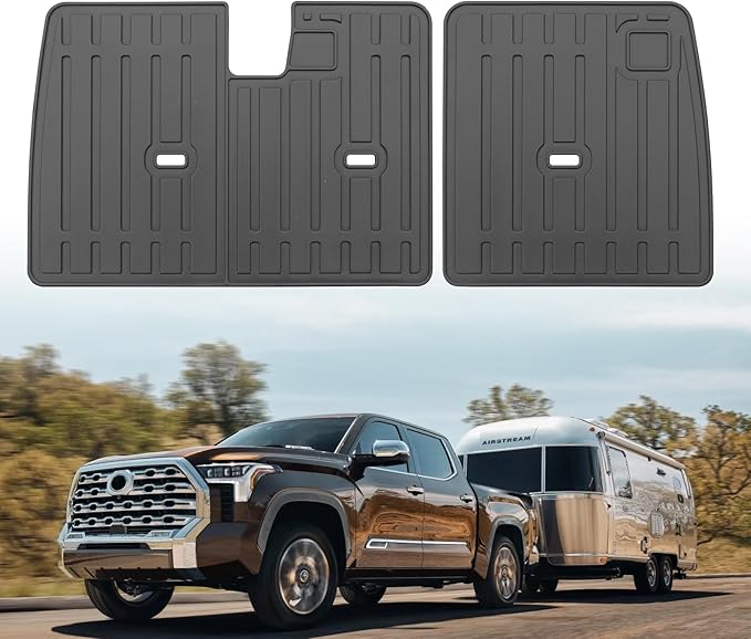 Custom for 2022-2025 2026 Toyota Tundra CrewMax Rear Seat Backrest Mats All Weather TPE Protection Mat Accessories (for 2022-2026 Toyota Tundra CrewMax)