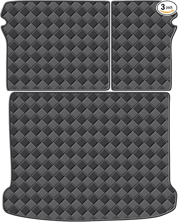Cargo Mat & Backrest Mats for 2019-2025 Mazda 3 Hatchback Accessories, All Weather Waterproof Rear Cargo Liner Rear Trunk Liner Back Seat Cover Protector