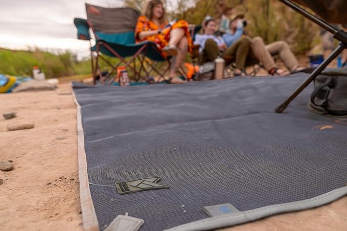 CGEAR Original Sand-Free Outdoor Rug Camping Mat - Water-Resistant & Anti-Fade Material - Military-Grade - Reversible Design - Area Rug for Beach, RV, & Picnics - Travel Bag