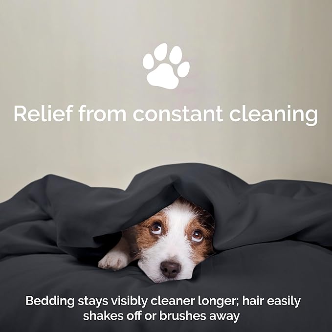 Duvet Cover Set - 100% Viscose Derived from Bamboo Duvet Cover Queen Size, 3 PC Luxury Cooling Duvet Cover for Hot Sleepers, Buttery Soft Comforter Cover & 2 PC Queen Pillowcases, Charcoal