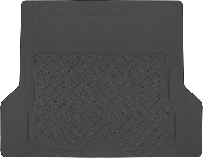 BDK Heavy Duty Rubber Cargo Mat Liner - All-Weather Trunk Protection, Trim-to-Fit Design for Cars, SUVs, Vans & Trucks - Non-Slip, Waterproof, Durable Cargo Floor Liner - 54" x 43.5" x 0.25" - Black