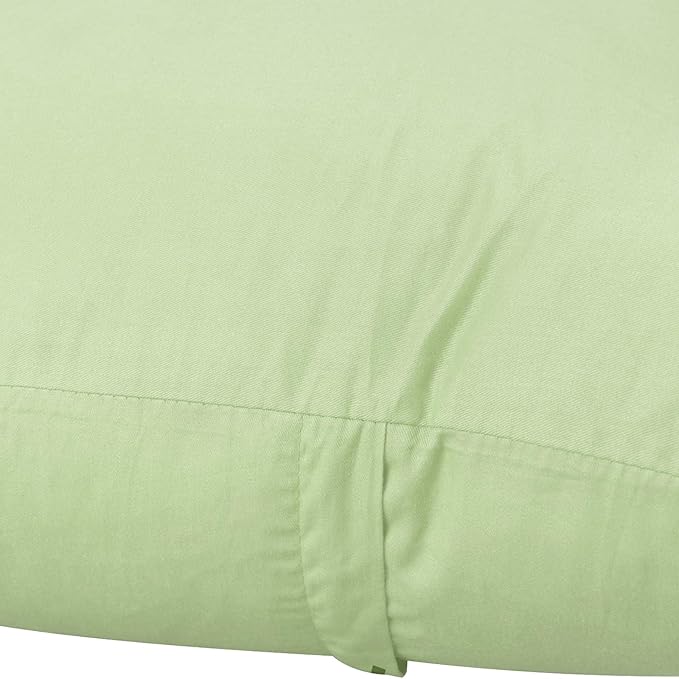 Thmyo 4-Pack 100% Cotton Comfortable Solid Decorative Throw Pillow Case Square Cushion Cover Pillowcase DIY Sublimation Blank Pillow Covers(20x20 inch/ 50x50cm,Light Pea Green)