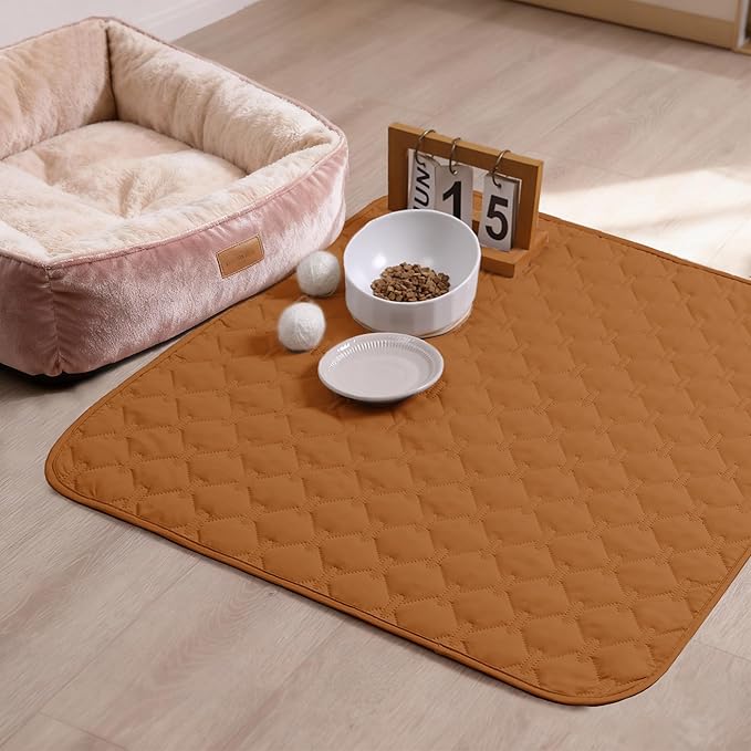 gogobunny 100% Double-Sided Waterproof Dog Bed Cover Pet Blanket Sofa Couch Furniture Protector for Puppy Large Dog Cat, Reversible (30x30 Inch (Pack of 1), Dark Pumpkin/Light Pumpkin)