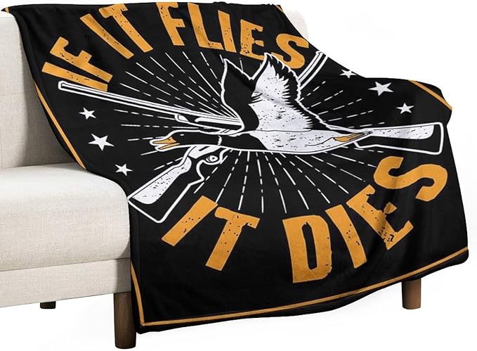 Duck Hunting Blanket Hunting Gifts for Men Goose Hunting Accessories Hunting Throw Blanket for Adults Soft Warm Cozy Fleece Blanket for Couch Sofa Bed 40"x50"