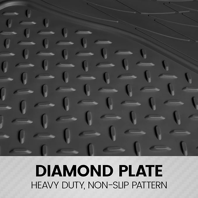BDK Heavy Duty Rubber Cargo Mat Liner - All-Weather Trunk Protection, Trim-to-Fit Design for Cars, SUVs, Vans & Trucks - Non-Slip, Waterproof, Durable Cargo Floor Liner - 54" x 43.5" x 0.25" - Black