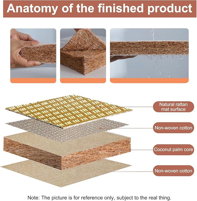 Japanese Traditional Tatami Mattress, Coconut Coir Tatami Mat, Foldable Japanese Floor Mattress,Futon Bed,Meditation Mats for Floor,Summer Sleeping Mat(100 * 200cm)