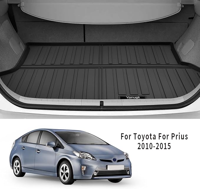 Custom for 2010-2015 Toyota Prius Hatchback Cargo Mats Trunk Liner All Weather TPE Protection Mat Accessories (Not for Prius V and Prius C) (for 2010-2015 Toyota Prius Hatchback)