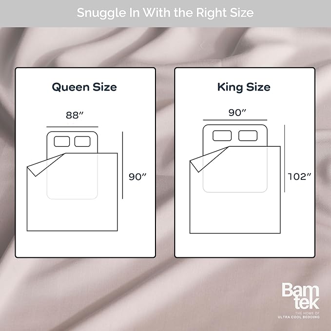 Duvet Cover Set - 100% Viscose Derived from Bamboo Duvet Cover Queen Size, 3 PC Luxury Cooling Duvet Cover for Hot Sleepers, Silky Buttery Soft Comforter Cover & 2 PC Queen Pillowcases, Blush