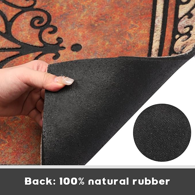 Large 47"x22" Heavy Duty Welcome Mat Outdoor with Non-Slip Rubber Backing - Durable Outdoor Door Mat for Front Door Entrance, Garage, Patio & High Traffic Areas（Home）