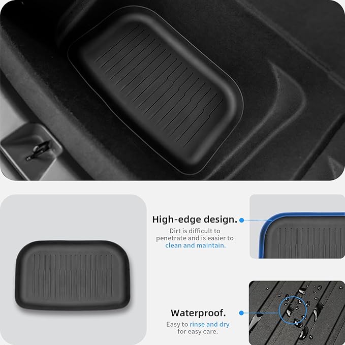 All Weather Cargo Liners for New 2025 2026 Tesla Model Y Juniper Trunk Mat with Front and Rear Frunk Trunk Tray Mats Protector Anti-Slip TPE Accessories (3PCS)