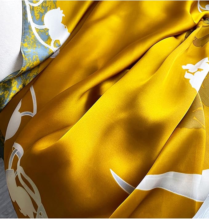 Fashion Scarves Scarf 100% Silk Feeling Scarf Silk Like Scarves Long Lightweight Sunscreen Shawls for Women