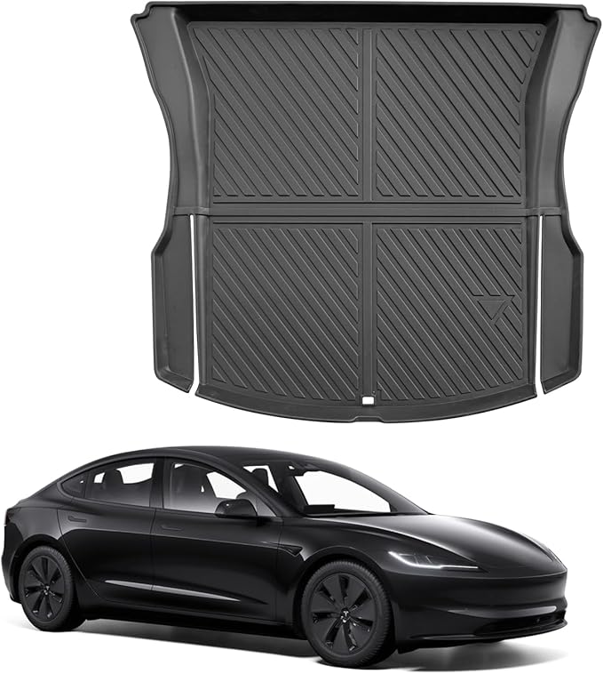 Custom Car Cargo Mats Trunk Liner All Weather TPE Protection for 2024 2025 2026 Tesla Model 3 Accessories (for 2024-2026 Tesla Model 3)