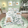Erosebridal Kids Cute Animal Full Bedding Sets for Girls Boys Cartoon Tiger Comforter Set, Spring Eucalyptus Bedding Comforter Sets Watercolor Leaves Duvet Insert, Kawaii Jungle Animal Down Comforter