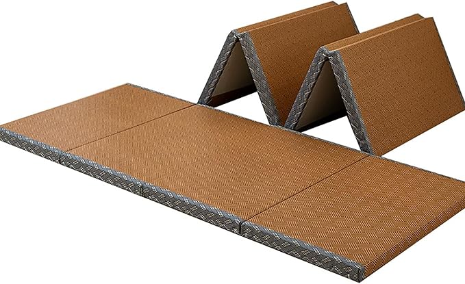 Japanese Traditional Tatami Mattress, Coconut Coir Tatami Mat, Foldable Japanese Floor Mattress,Futon Bed,Meditation Mats for Floor,Summer Sleeping Mat(100 * 200cm)