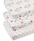 Changing Pad Cover Set 3 Pack Jersey Knit Ultra Soft for Baby Boys Girls Flamingo Elephant & Lion