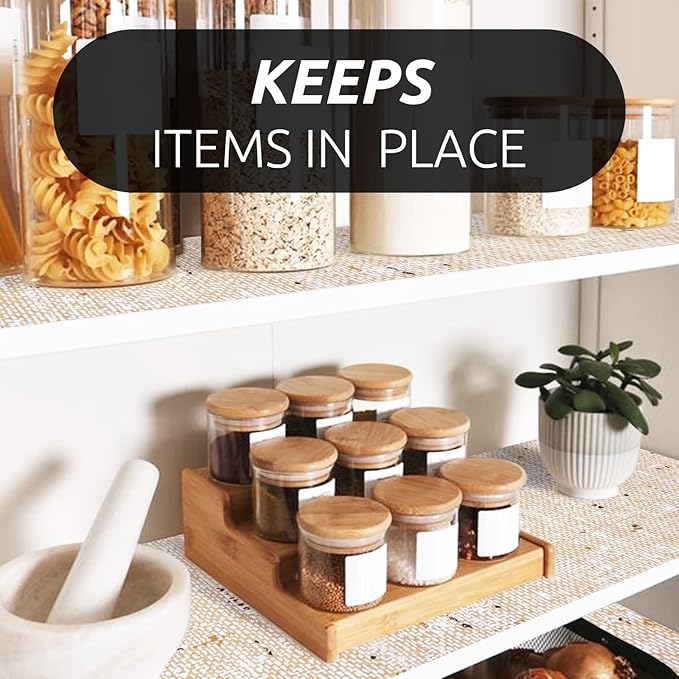 RAY STAR 12X120 Inch Shelf Liner for Kitchen Cabinets, Non-Adhesive Cabinet Liner Washable, PVC Drawer Liner for Dresser Non-Slip Bathroom (Yellow)(9 Roll)