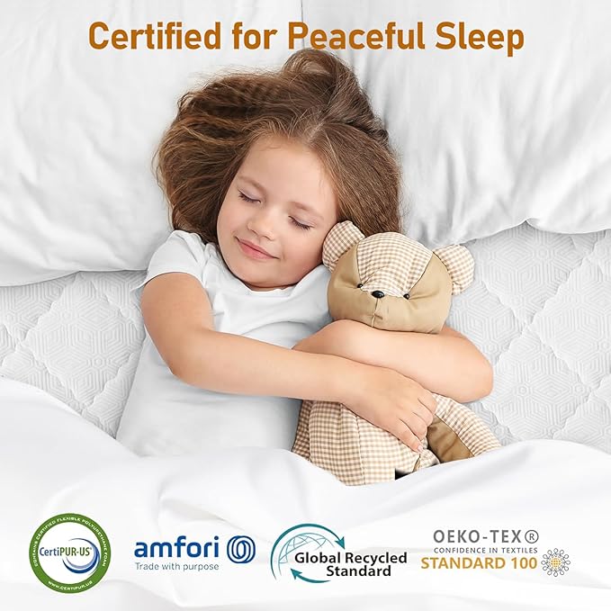 Glendan Firm Mattress Topper Full: 3 Inch High Density Foam for Back Pain - Extra Support Ergonomic Bed Topper - Bamboo Washable Cover with Anti-Slip Straps - CertiPUR-US Oeko-Tex Certified 75x54