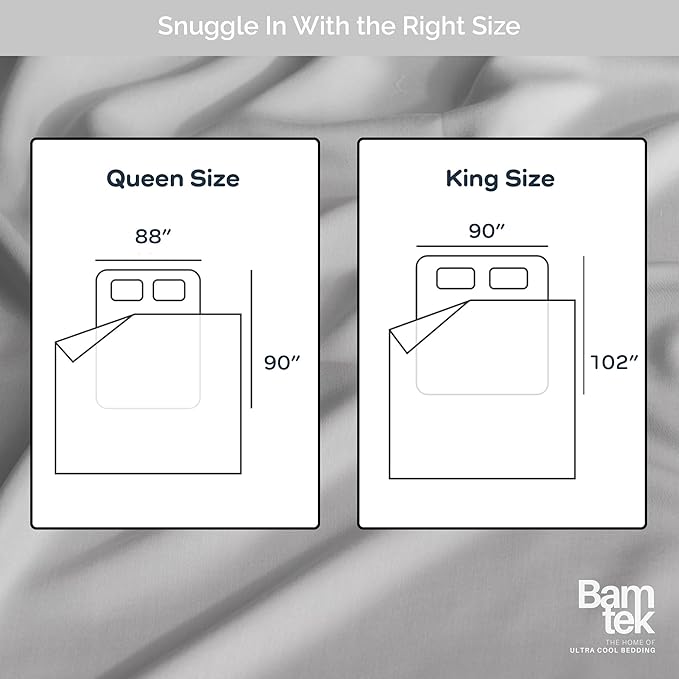 Duvet Cover Set - 100% Viscose Derived from Bamboo Duvet Cover Queen Size, 3 PC Luxury Cooling Duvet Cover for Hot Sleepers, Buttery Soft Comforter Cover & 2 PC Queen Pillowcases, Gray Mist