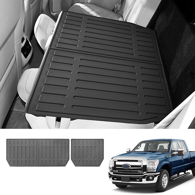 Custom for 2012-2016 Ford F-250 Crew Cab Rear Seat Backrest Mats All Weather TPE Protection Mat Accessories (for 2012-2016 Ford F-250 Crew Cab)