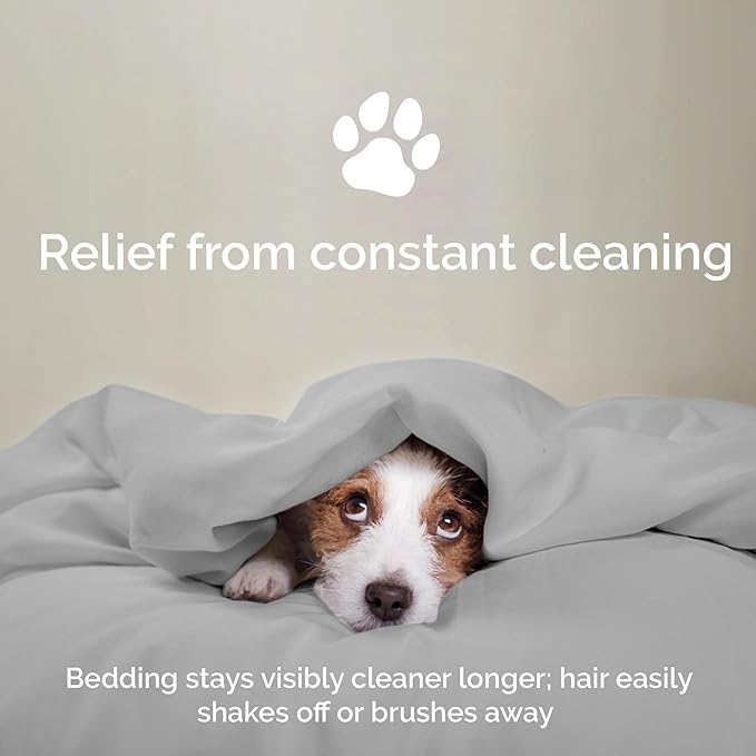 Duvet Cover Set - 100% Viscose Derived from Bamboo Duvet Cover King Size, 3 PC Luxury Cooling Duvet Cover for Hot Sleepers, Buttery Soft Comforter Cover & 2 PC King Pillowcases, Gray Mist