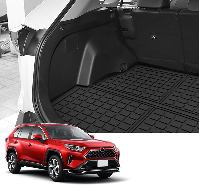 Custom Car Cargo Mats Trunk Liner All Weather TPE Protection Mat Accessories (for 2019-2025 Toyota RAV4)